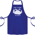 Home Is Where the Tent Is Funny Camping Cotton Apron 100% Organic Royal Blue