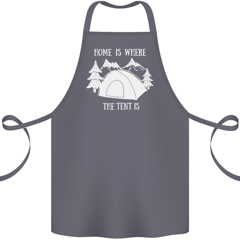 Home Is Where the Tent Is Funny Camping Cotton Apron 100% Organic Steel