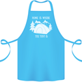 Home Is Where the Tent Is Funny Camping Cotton Apron 100% Organic Turquoise
