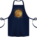 Honeymoon Honey Moon Honeymoonin Cotton Apron 100% Organic Navy Blue