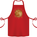 Honeymoon Honey Moon Honeymoonin Cotton Apron 100% Organic Red