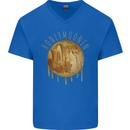 Honeymoon Honey Moon Honeymoonin Mens V-Neck Cotton T-Shirt Royal Blue
