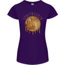Honeymoon Honey Moon Honeymoonin Womens Petite Cut T-Shirt Purple
