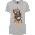 Horse Chops Equestrian Riding Womens Wider Cut T-Shirt Sports Grey