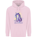 Horse Is My Spiritual Animal Equestrian Childrens Kids Hoodie Light Pink