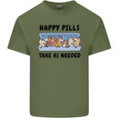 Horse Pills Funny Equestrian Mens Cotton T-Shirt Tee Top Military Green