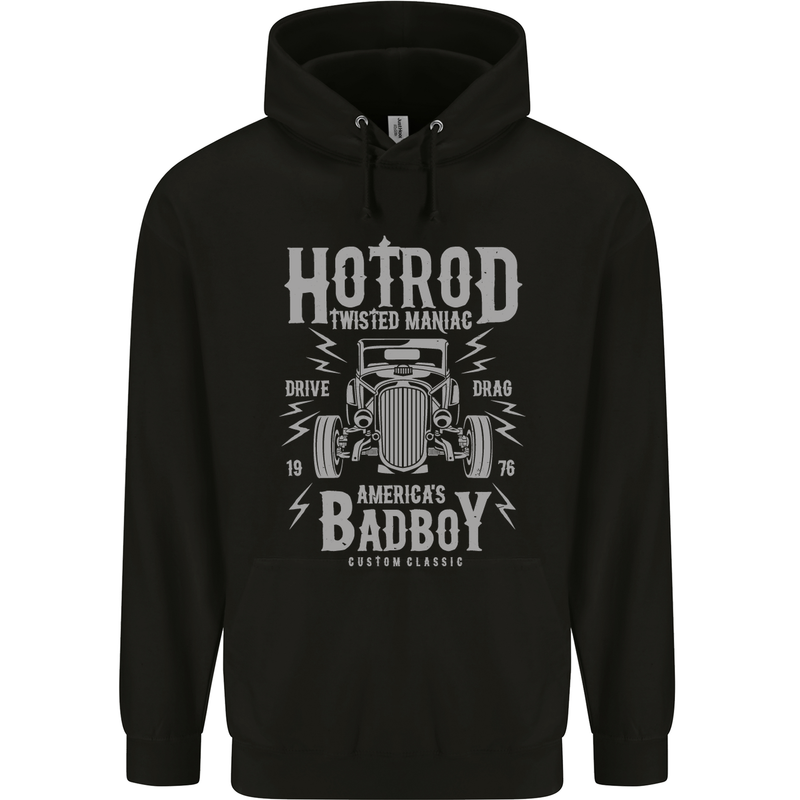 Hot Rod America's Bad Boy Dragster Hotrod Mens Hoodie Black
