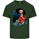 Hot Rod Santa Clause Hotrod Christmas Mens Cotton T-Shirt Tee Top Forest Green