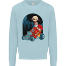 Hot Rod Santa Clause Hotrod Christmas Mens Sweatshirt Jumper Light Blue