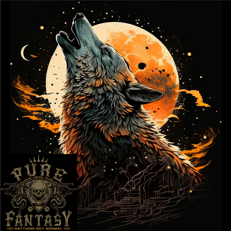 A Howling Wolf in the Moon Light Mens Cotton T-Shirt Tee Top