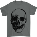 Human Skull Mens T-Shirt Cotton Gildan Charcoal