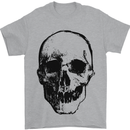 Human Skull Mens T-Shirt Cotton Gildan Sports Grey