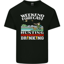 Hunting Weekend Alcohol Beer Funny Hunter Mens Cotton T-Shirt Tee Top Black