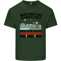 Hunting Weekend Alcohol Beer Funny Hunter Mens Cotton T-Shirt Tee Top Forest Green