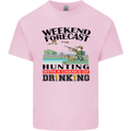 Hunting Weekend Alcohol Beer Funny Hunter Mens Cotton T-Shirt Tee Top Light Pink