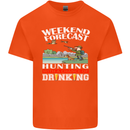 Hunting Weekend Alcohol Beer Funny Hunter Mens Cotton T-Shirt Tee Top Orange