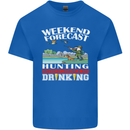 Hunting Weekend Alcohol Beer Funny Hunter Mens Cotton T-Shirt Tee Top Royal Blue