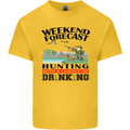 Hunting Weekend Alcohol Beer Funny Hunter Mens Cotton T-Shirt Tee Top Yellow