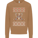Huntsmath Christmas Hunting Funny Xmas Mens Sweatshirt Jumper Caramel Latte