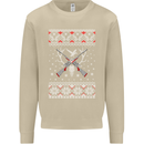Huntsmath Christmas Hunting Funny Xmas Mens Sweatshirt Jumper Sand