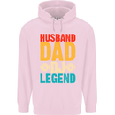 Husband Dad DJ Legend Fathers Day Childrens Kids Hoodie Light Pink