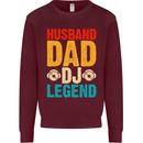 Husband Dad DJ Legend Fathers Day Kids Sweatshirt Jumper Maroon