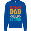 Husband Dad DJ Legend Fathers Day Kids Sweatshirt Jumper Royal Blue