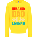 Husband Dad DJ Legend Fathers Day Kids Sweatshirt Jumper Yellow