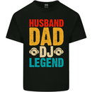 Husband Dad DJ Legend Fathers Day Kids T-Shirt Childrens Black