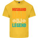 Husband Dad DJ Legend Fathers Day Kids T-Shirt Childrens Yellow