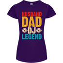 Husband Dad DJ Legend Fathers Day Womens Petite Cut T-Shirt Purple