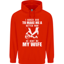 Husband & Wife Wedding Anniversary God Mens 80% Cotton Hoodie Bright Red