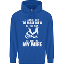 Husband & Wife Wedding Anniversary God Mens 80% Cotton Hoodie Royal Blue