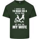 Husband & Wife Wedding Anniversary God Mens Cotton T-Shirt Tee Top Forest Green