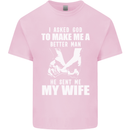 Husband & Wife Wedding Anniversary God Mens Cotton T-Shirt Tee Top Light Pink