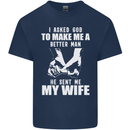 Husband & Wife Wedding Anniversary God Mens Cotton T-Shirt Tee Top Navy Blue