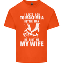 Husband & Wife Wedding Anniversary God Mens Cotton T-Shirt Tee Top Orange