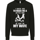 Husband & Wife Wedding Anniversary God Mens Sweatshirt Jumper Black