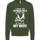 Husband & Wife Wedding Anniversary God Mens Sweatshirt Jumper Forest Green