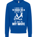 Husband & Wife Wedding Anniversary God Mens Sweatshirt Jumper Royal Blue