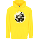 Husband and Wife Biker Motorcycle Motorbike Childrens Kids Hoodie Yellow