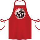 Husband and Wife Biker Motorcycle Motorbike Cotton Apron 100% Organic Red