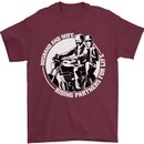 Husband and Wife Biker Motorcycle Motorbike Mens T-Shirt 100% Cotton Maroon