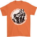 Husband and Wife Biker Motorcycle Motorbike Mens T-Shirt 100% Cotton Orange