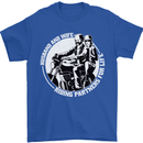 Husband and Wife Biker Motorcycle Motorbike Mens T-Shirt 100% Cotton Royal Blue