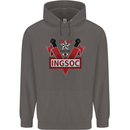 INGSOC George Orwell English Socialism 1994 Mens 80% Cotton Hoodie Charcoal