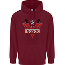 INGSOC George Orwell English Socialism 1994 Mens 80% Cotton Hoodie Maroon