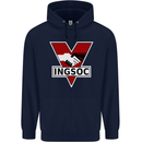 INGSOC George Orwell English Socialism 1994 Mens 80% Cotton Hoodie Navy Blue