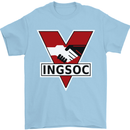 INGSOC George Orwell English Socialism 1994 Mens T-Shirt Cotton Gildan Light Blue