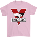INGSOC George Orwell English Socialism 1994 Mens T-Shirt Cotton Gildan Light Pink